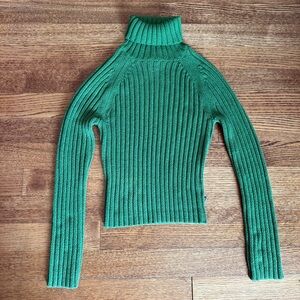 Abercrombie & Fitch Green Turtleneck Sweater, A&F Y2K Circa 2003